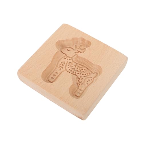 OFFSCH 1 Pc Cortador De Galletas De Madera Galletas Coreanas Moldes Para Galletas Decoración Miniatura Molde De Galletas De Navidad Mini Dulces Mini Pasteles Prensa De Pastel De