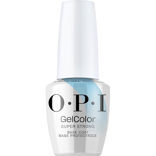 OPI GelColor Super Strong Base Coat | Stronger Adhesion & Durability for LED Cure Gel Nail Polish | Precise Application Brush | Vegan Formula | 0.5 Fl Oz
