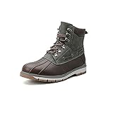 LRFVADW Winterschuhe Herren Winter Herrenstiefel Dicke Plüsch Warme Schneeschuhe Spitze -HOCH Männer Knöchelstiefel im Freien wasserdichte Motorradstiefel(Bruin,8.5)
