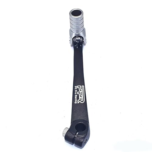 Image of CNC Aluminum Gear Shifter Lever, Foldable Gear Shift Lever Fit for 50cc 110cc 250cc CRF50 XR50 XR CRF Dirt Pit Monkey Bike Motorcycle ATV Quad Accessories Parts (Black&Silver)