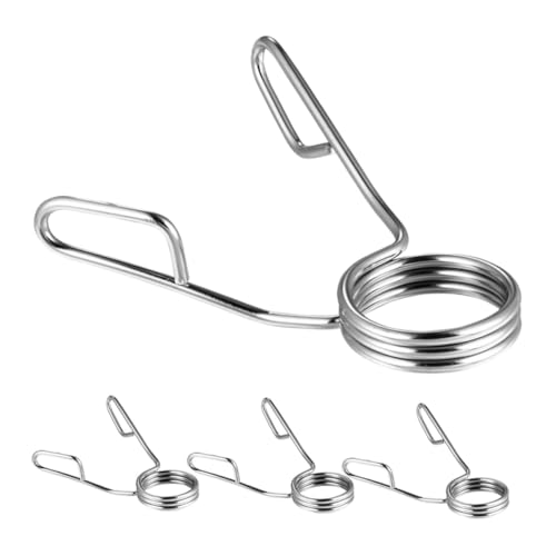 balacoo Fitness Barbell Clips Snap Spring Buckle Weight Clips for Bars Barbell Collars Portable Collar Clamps