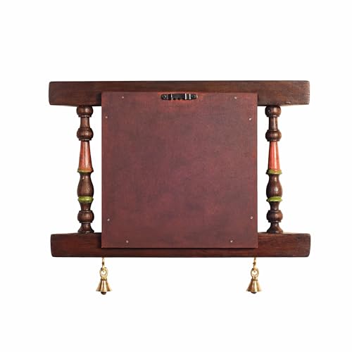 Image of Divya-I Wall decor frame with beautiful Brass Sculpture of Surya Dev | Handcrafted Wall Art for Home Decor & Office Spaces