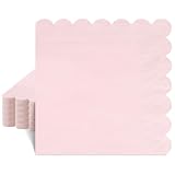 40 Pezzi Tovaglioli Rosa 33 x 33cm, 2 Veli Tovaglioli di Carta Smerlati Usa e Getta Rosa Pasquali per Matrimonio Ragazza Baby Shower Compleanno Addio al Nubilato Festa della Mamma