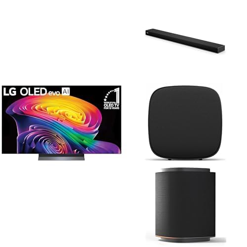LG 55-Inch OLED C6 TV & Sound Suite Bundle 55-Inch OLED evo AI 4K C6 TV + H7 Soundbar + 2X M7 Speakers + W7 Subwoofer | Dolby Atmos, Dolby Vision, HDR10, AI Super Upscaling 4K (New 2026 Model)