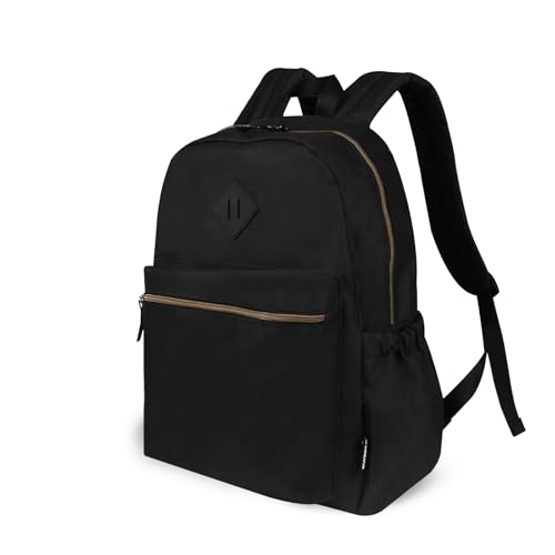 Black Backpack for School Teens Boys Girls, Lightweight...