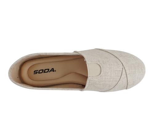Image of Soda Shoes Women's Obji Round Toe Casual Flat with Padded Insole