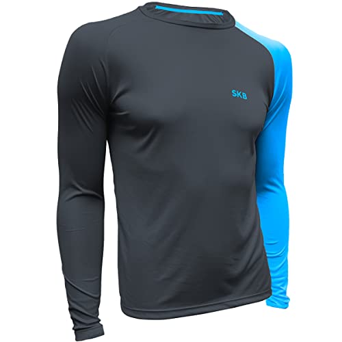 KIT 3 Camisetas Com Proteção UV 50+ Dry Fit Segunda Pele Térmica Tecido Termodry Manga Longa - Marin