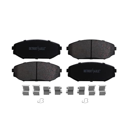 Image of Detroit Axle - Front Brake Pads for 1999-2004 Honda Odyssey, 2001-2002 Acura MDX, Ceramic Brake Pads w /Hardware Replacement