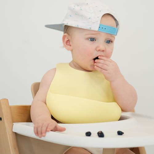 Magnetic Silicone Bibs 2-Pack Waterproof, Dishwasher Safe, BPA Free Food-Grade, Baby Feeding Bib4
