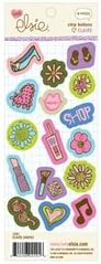 KI MEMORIES Claire Chipboard Buttons, Shapes