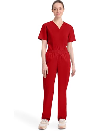 Image of Dickies EDS Signature Scrubs for Women, Elastic Waist Pull-On Cargo Pants for Women in Soft Brushed Poplin - 86106