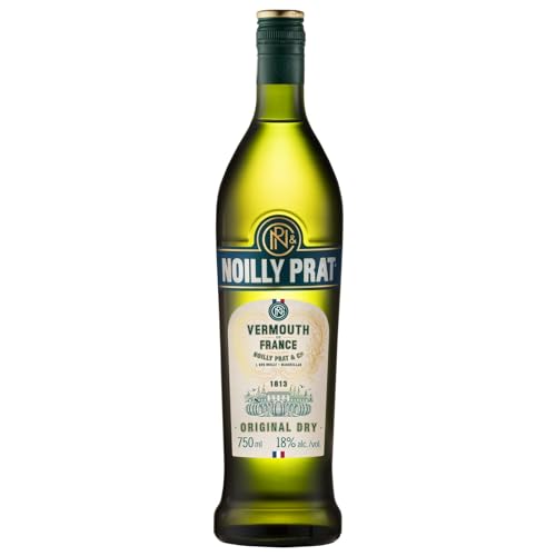 Noilly Prat Original Dry Vermouth, 18% vol., 75cl / 750ml, französischer Aperitif mit 20 Kräutern und Gewürzen, darunter Kamille, Koriander, Bitterorangen und Holunderblüten