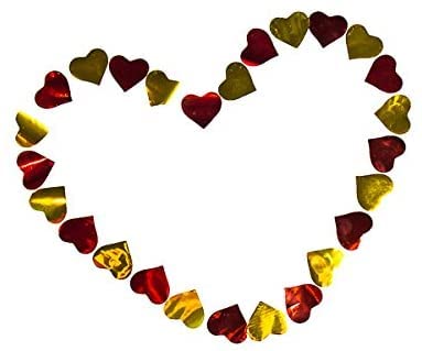 100 x Konfetti Kanone Rote und Goldene Herzen 40cm Konfettishooter Party Popper Konfetti Bombe STUWU