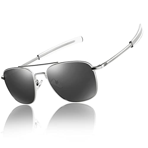 Aviator Sunglasses for Men Women, Polarized Driving Metal Frame