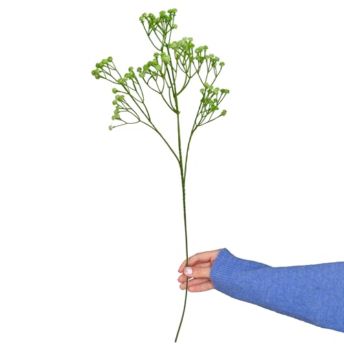 Image of Art Street Green Babys Breath Flowers Artificial Gypsophila Bouquets Flowers |Faux Flowers for Vases| Decoration Items for Living Room, (Set of 3)