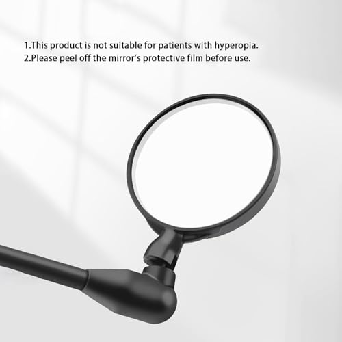 qiyue The High Definition Rearview Mirror with Adjustable and Rotatable Bicycle Helmet is Suitable for Outdoor Activities of Bicycles and Easy to Install (black)