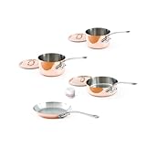 Mauviel M150S M'Heritage Copper 150s 7-Piece Set, 1.5 mm