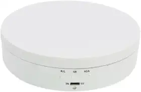 Suporte Expositor Giratorio Eletrico Para Vitrine Produtos E Foto Branco