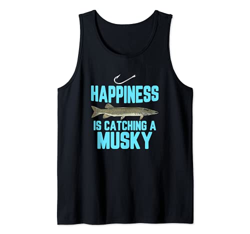 Divertido regalo de pescador de pescado de agua dulce Muskellunge Camiseta sin Mangas