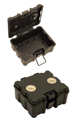 Image of Stash-Pro Magnetic Storage Box - Heavy-Duty ABS Case with Dual Strong Magnets | 9 x 8 cm Compact Waterproof & Dustproof Organizer for GPS, Valuables, Key Hider, Outdoor Use