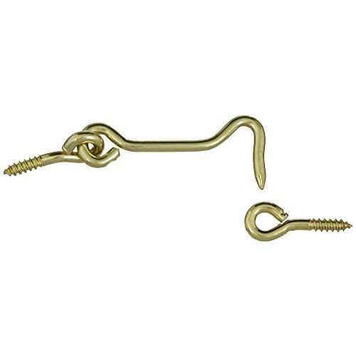 National Hardware N118-133 V2001 Hooks and Eye in Solid Brass,2-1/2 Inch