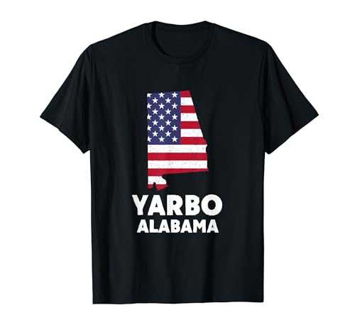 4th of July American Flag Yarbo AL Distressed Patriotic USA Flag T-Shirt Women Men