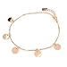 Produktbild THIORA® - Plättchen Armband Damen | Coins Armband |Armkette | Kette mit Plättchen| Coin Schmuck | Gold Rosegold Silber | Armkettchen (Rosegold)
