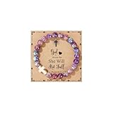 JoycuFF Cross Bracelet for Women Christian Gifts Religious Easter Inspirational Catholic Baptism Communion Confirmation Jewelry