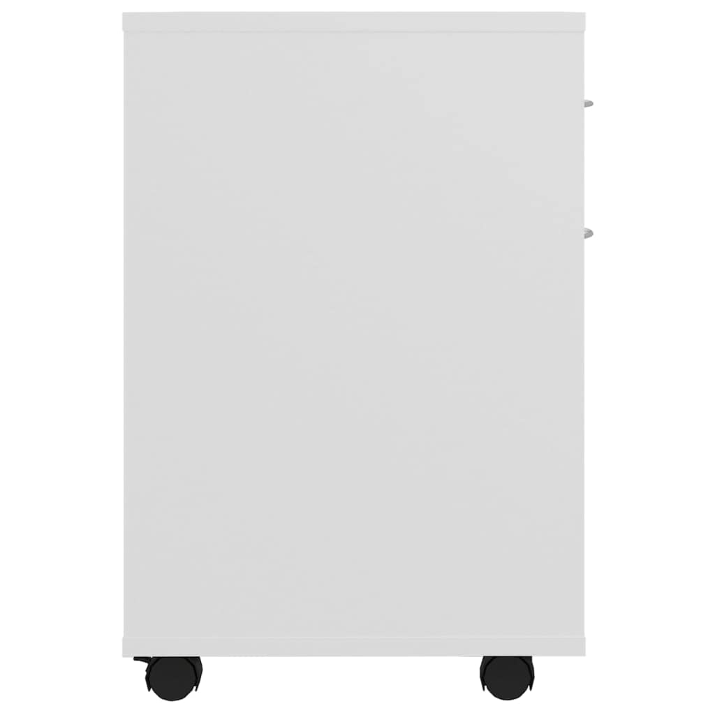 Armoires, buffets, armoires avec portes et étagères, meuble à roulettes, blanc, 45 x 38 x 54 cm