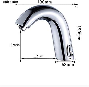 Automatic Sensor Infrared Modern Kitchen Sink Hot Cold Water Tap Touchless Inductive Electric Bathroom Basin Mixer Faucets Deck Mounted Lavatory Washbasin Basin Mixer Faucet