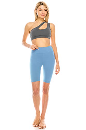 Image of ALWAYS Women's High Waist Bike Shorts - Athletic Workout Tummy Control Stretch Running Yoga Pants