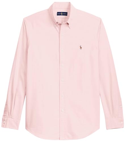Image of POLO RALPH LAUREN Men's Classic Oxford Long Sleeve Sport Shirt, Rl Basic Pink, Large