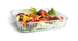 2.6L Clear Square Tempered Glass Baking Dish, Borosilicate Glass Baking Pan (Oven, Refrigerator, Dishwasher Safe).…