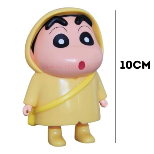 Image of FUNFOB Shinchan Action Figure | Shin chan Figurine Cartoon Figures Toys for Boys & Girls PVC Multicolour (Shinchan Rain Yellow)