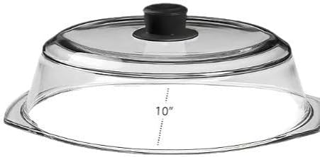 2-in-1 Glass Microwave Splatter Cover & Silicone Place Mat,