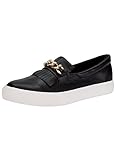  oodji Ultra Damen Slipper aus Kunstleder mit Zierketten, Schwarz, 38 EU / 5 UK