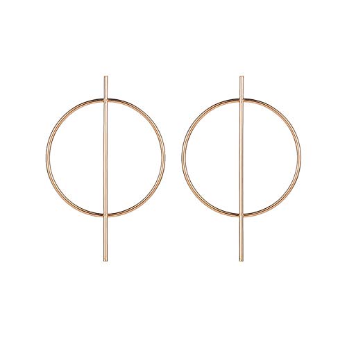 DoubleNine Large Hoop Earring Geometric Chic Modern Minimalist Wedding Jewelry Gift for Women (gold)