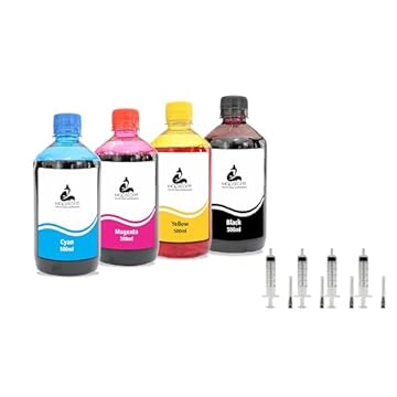 Kit 4x500ml Tintas Compatíveis Canon Mega Tank G3110 G3111 G2160 G3160 G3102 G4110 G7010 500ml - Map Color