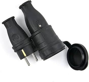 Rubber Socket Weatherproof Heavy-Duty Industrial Rubber Plug Socket - 2P+E 16A 220V-250V European ...
