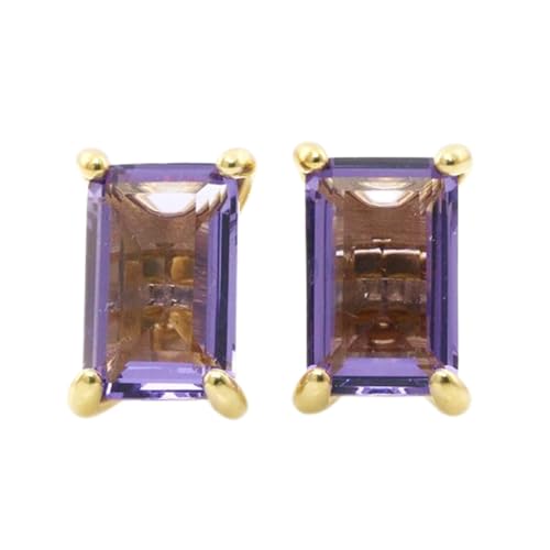 Puces d'oreilles en améthyste naturelle et argent 925 de qualité joaillerie