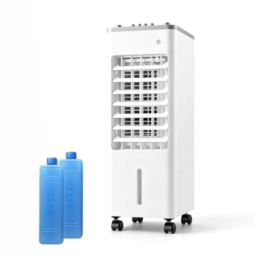 Image of Portable Air Conditioning, Cooling Fan with 4 Ice Boxes Remote Control