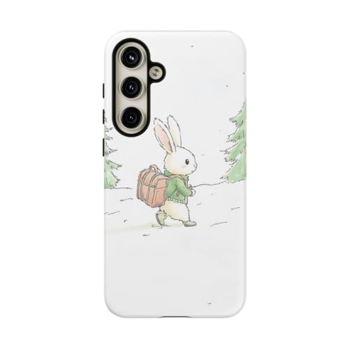 Coque Galaxy S24 Plus lapin mignon - Idée cadeau originale d'hiver