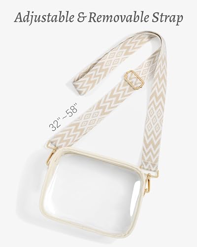 FANGSUN Clear Bag for Stadium Events, Clear Purses for Women, Transparent Crossbody Stadium Bag for Concert, Sport4