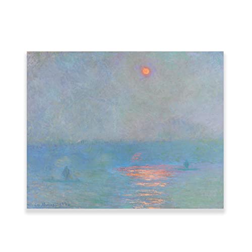Claude Monet Wall Prints - Waterloo Bridge Sunlight In The Fog Poster - Impressionism Wall Art - Landscape Oil Painting Reproduction Nature Pictures For Bathroom Office Unframed (Waterloo Bridge Sunlight In The Fog,12X15Inches/30X38Cm) #TOP17