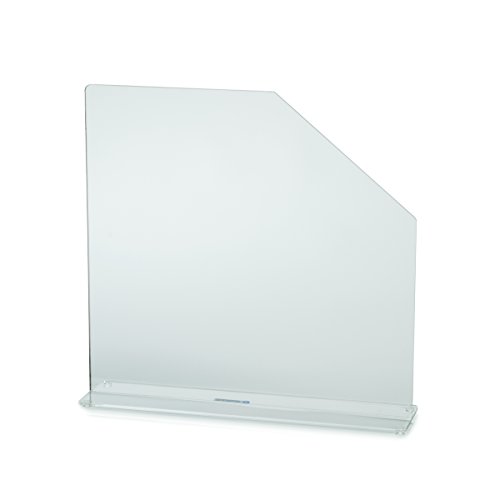Omnimed Clear Acrylic Splash Guard Shield for Workstations and Sinks, Portable, Self-Supporting (Medium)