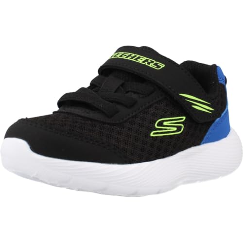 Image of Skechers Boys' Lil Quanta-Stride Trainer, Black/White, 6 UK Toddler