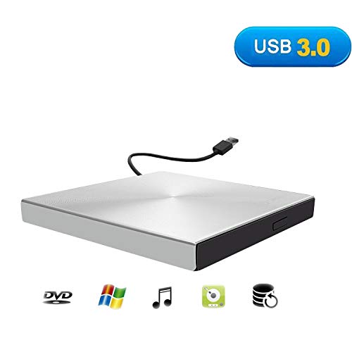 External CD Drive, USB 3.0 External DVD CD Drive Portable CD DVD +/-RW