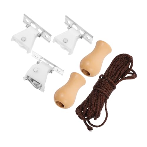 IMIKEYA Accessori per avvolgibili in bambù, corda di ricambio, con pesi in legno, ricambi resistenti, per riparazione e sostituzione di tende