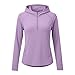 Women UPF50+ Long Sleeve Shirt Quarter Zip UV Protection Lightweight Sun Hoodie Hiking Workout Tops Quick Dry Outdoor Purple