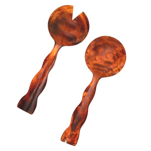 Folkulture Resin Salad Servers | Set of 2 (12) Resin Serving Spoons or Salad Tongs For Salad & Serving | Aesthetic Kitchen Essentials, Salad Serving Utensils For Kitchen Décor, Housewarming Gifts